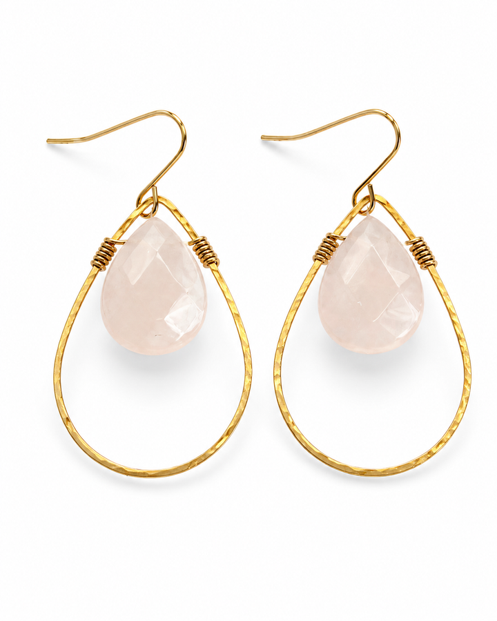 Radiant Teardrop Gemstone Earrings