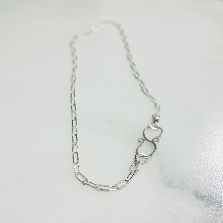 Shimmering Silver Paperclip Necklace    Em'z Blendz Soap Co.