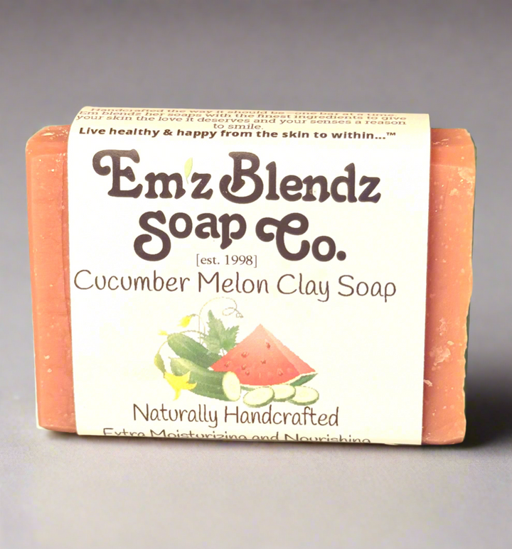 Cucumber Melon & Clay Soap | Detoxifying Cleanser for Oily and Combination Skin Em'z Blendz Soap Co.