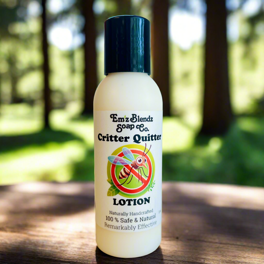 Critter Quitter: All Natural Bug Lotion | Insect, Bug, Mosquito Repellent    Em'z Blendz Soap Co.