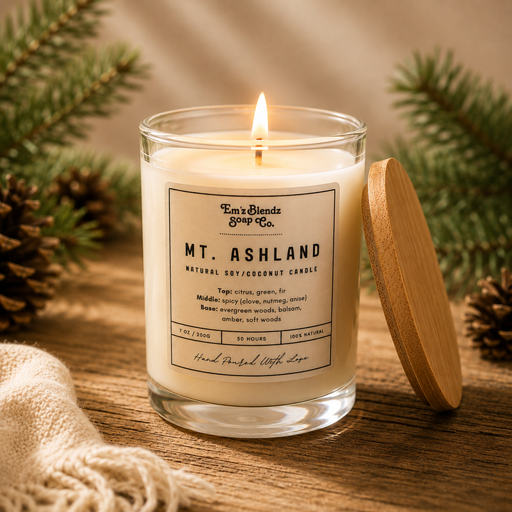 Mt. Ashland | Natural Wax Candle Em'z Blendz Soap Co.