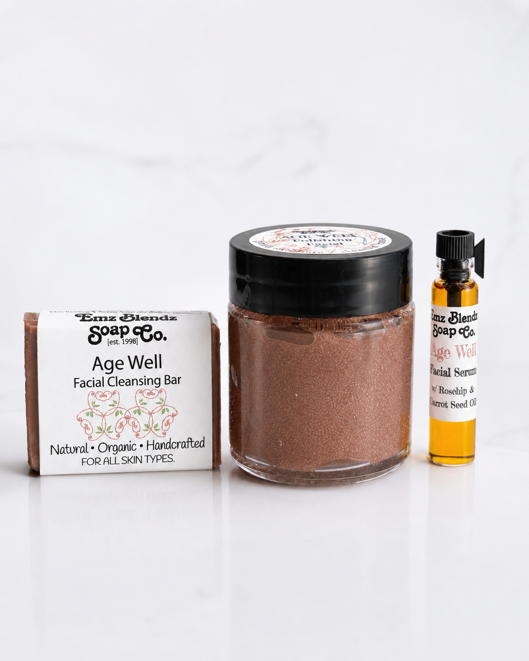Age Well Healthy Facial Kit | Try It Kit Em'z Blendz Soap Co.