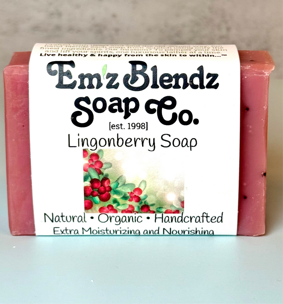 Lingonberry Seed Soap Bar | Vibrant and Refreshing Wash Em'z Blendz Soap Co.