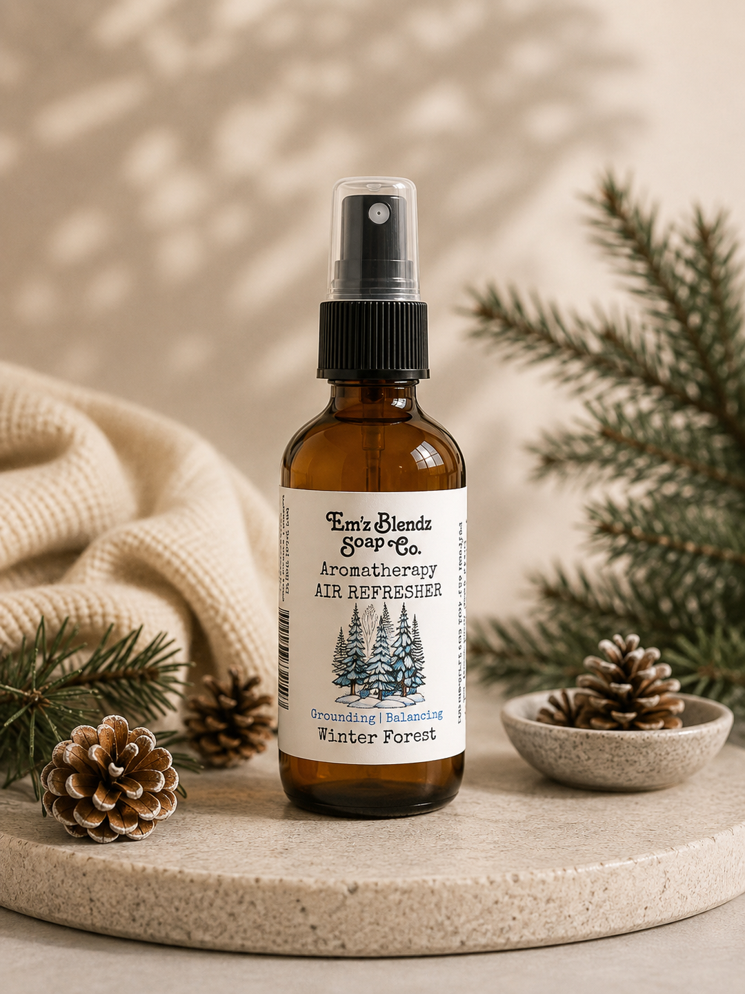 Winter Forest | Aromatherapy Air Refresher Em'z Blendz Soap Co.
