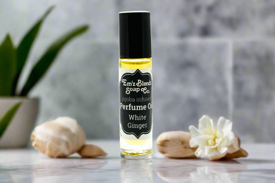 Jojoba Perfume Oil | White Ginger    Em'z Blendz Soap Co.