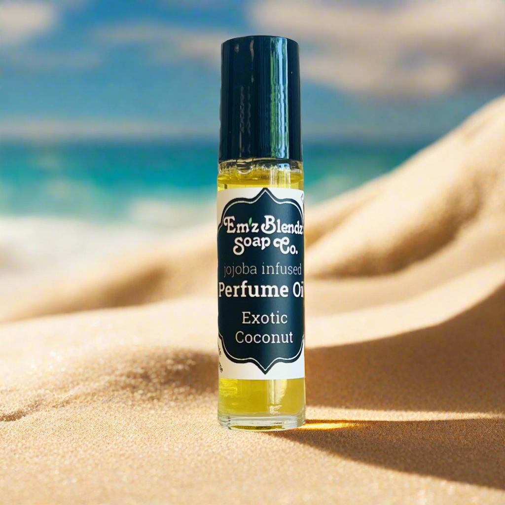 Jojoba Perfume Oil | Exotic Coconut    Em'z Blendz Soap Co.