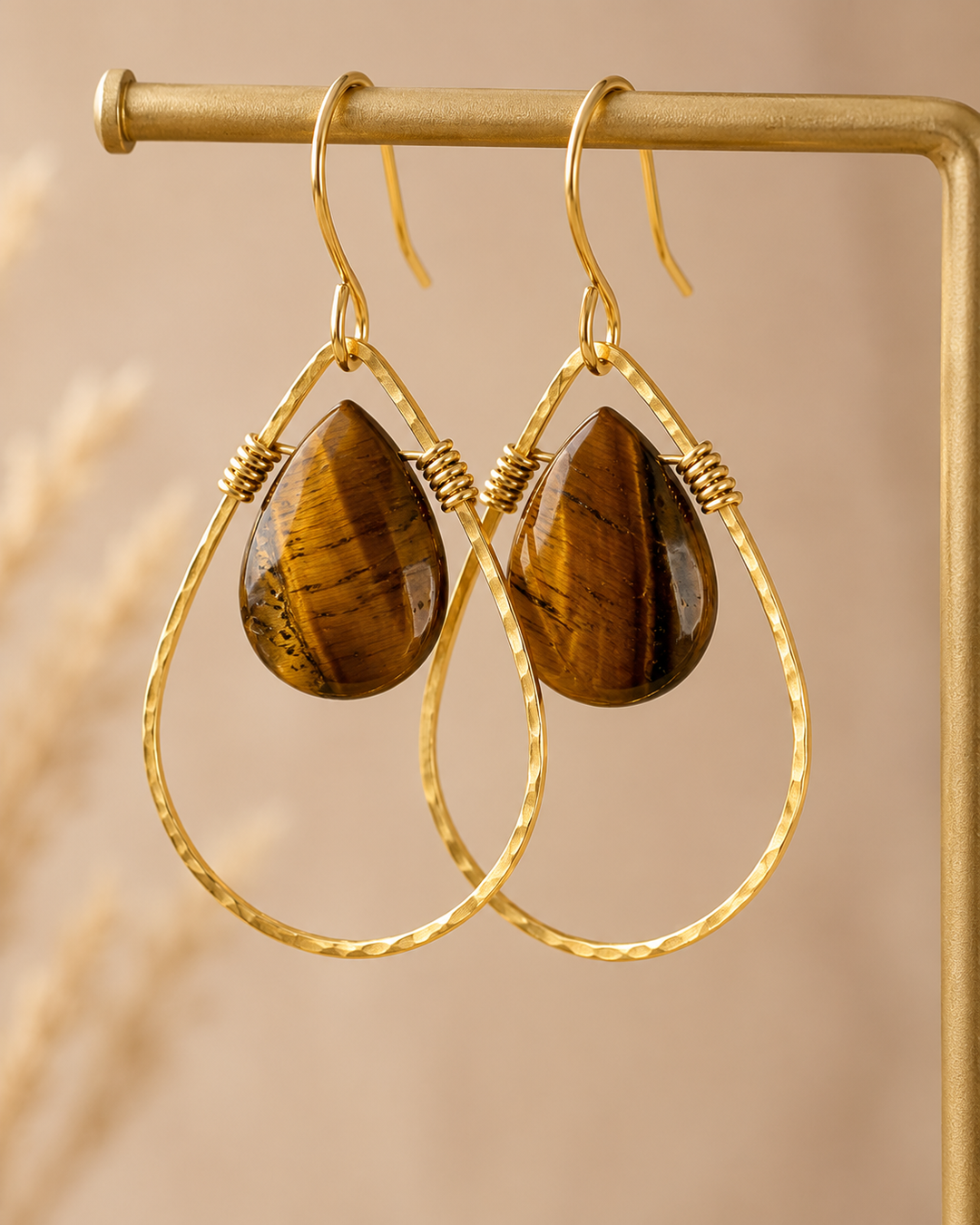 Radiant Teardrop Gemstone Earrings