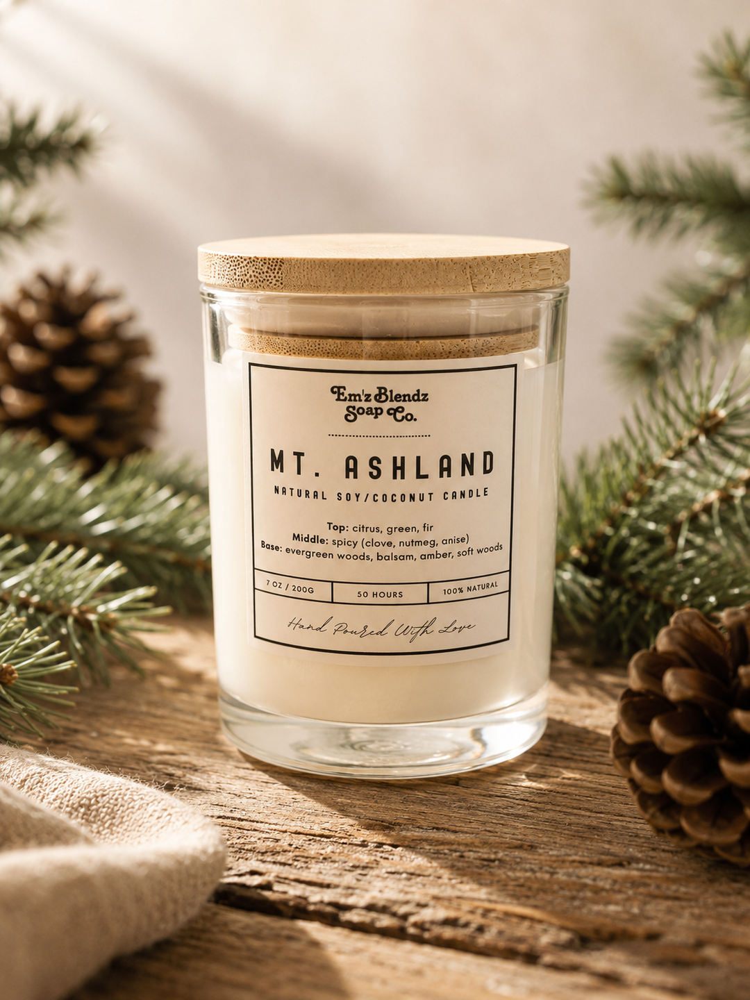 Mt. Ashland | Natural Wax Candle Em'z Blendz Soap Co.