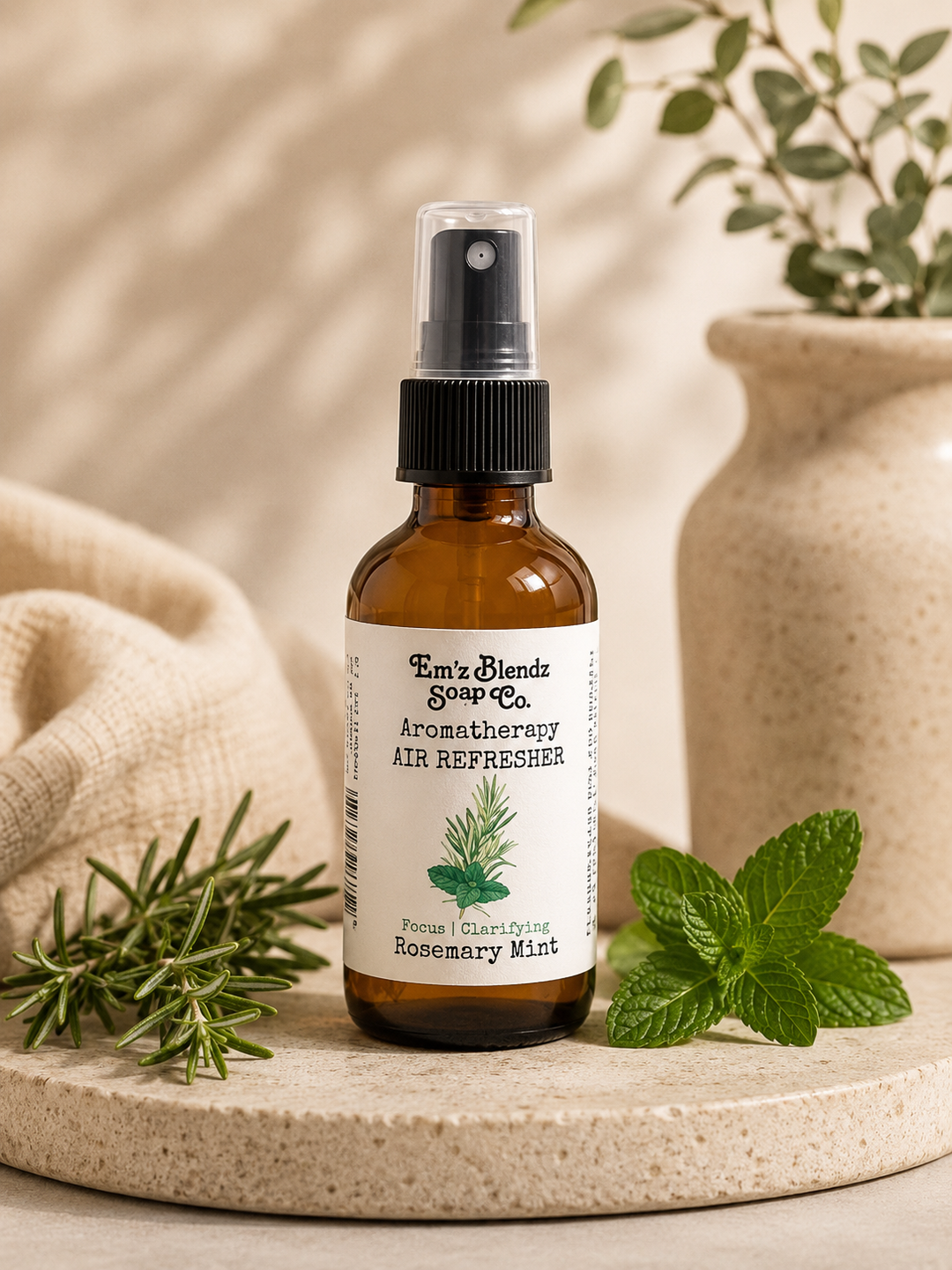 Rosemary Mint | Aromatherapy Air Refresher Em'z Blendz Soap Co.