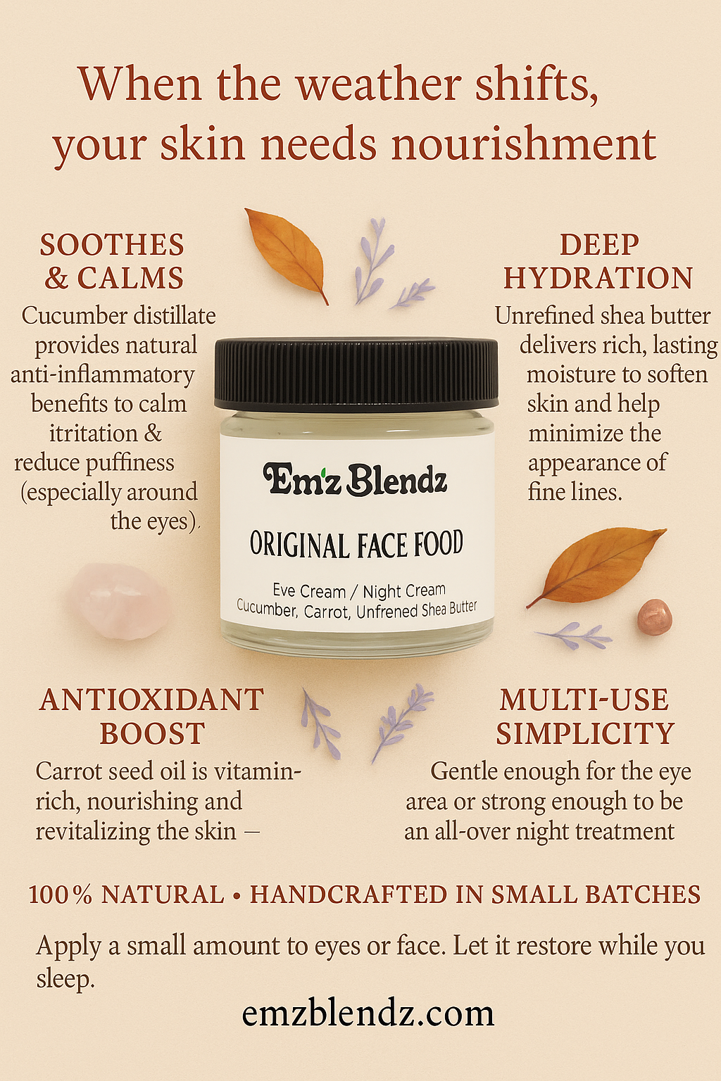 Face Food | Original Cucumber & Carrot Em'z Blendz Soap Co.