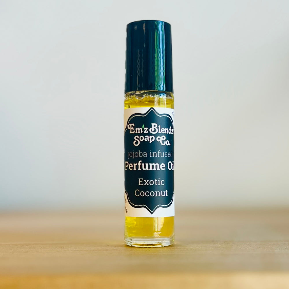 Jojoba Perfume Oil | Exotic Coconut    Em'z Blendz Soap Co.