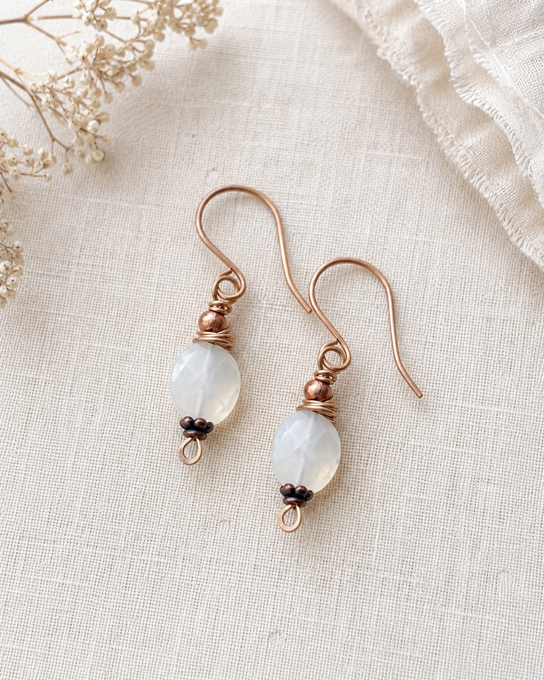 Forest Firelight Necklace & Earring Set | Aventurine & Moonstone