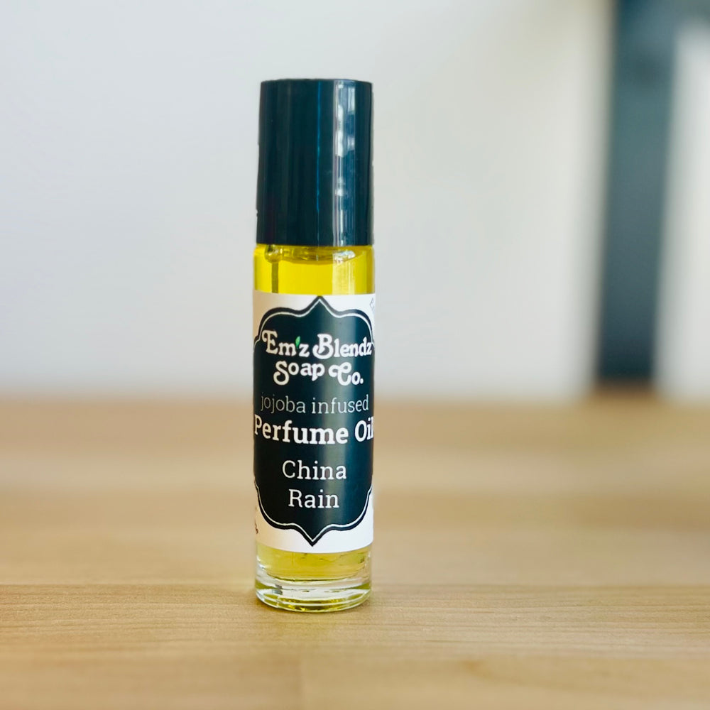 Jojoba Perfume Oil | China Rain | Classic & Timeless Scent    Em'z Blendz Soap Co.