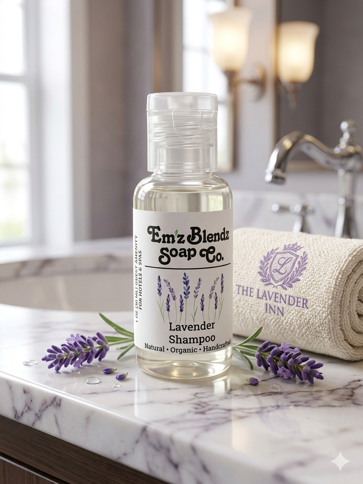 Guest Travel-size Shampoo Em'z Blendz Soap Co.