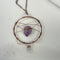 Amethyst Crystal & Aquamarine Dream Catcher Necklace | Handcrafted Jewelry