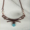 Aqua Chalcedony & Pearl Copper Necklace | Handcrafted Artisan Jewelry