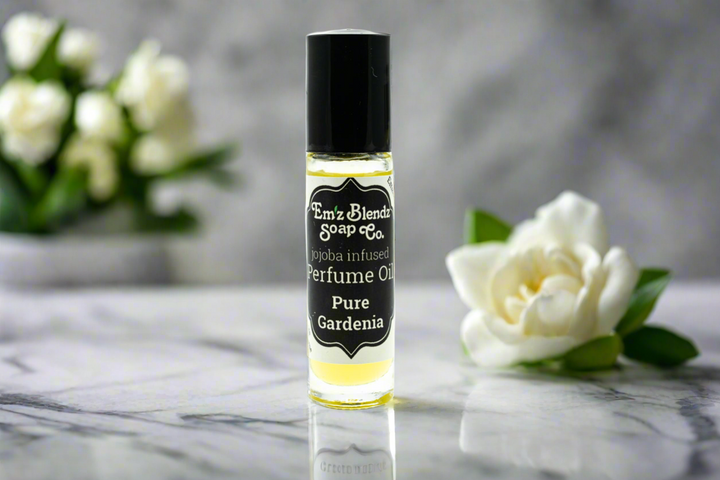 Jojoba Perfume Oil | Pure Gardenia    Em'z Blendz Soap Co.