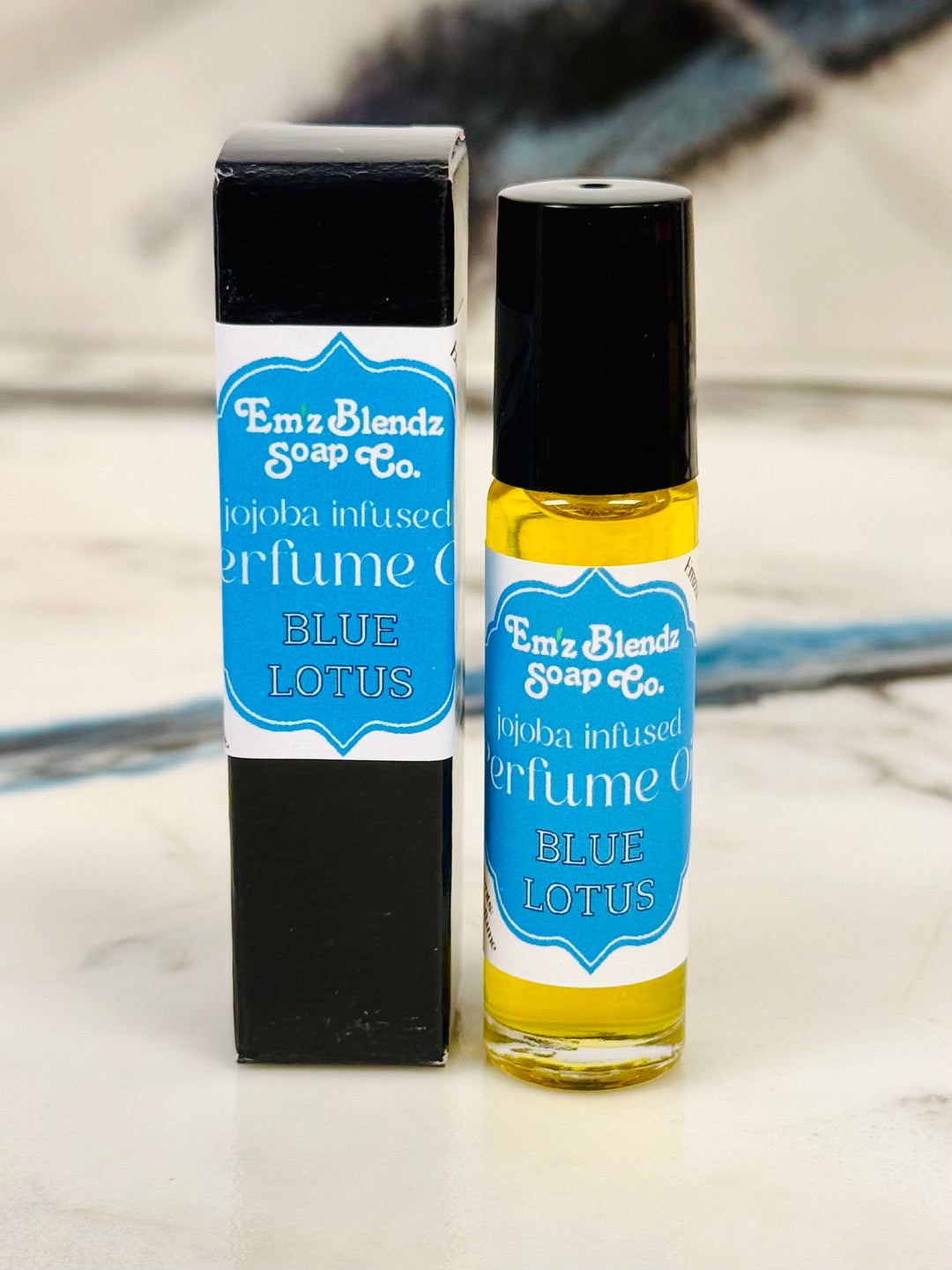 Jojoba Perfume Oil | Blue Lotus Absolute | Sacred Aromatic Bliss Em'z Blendz Soap Co.