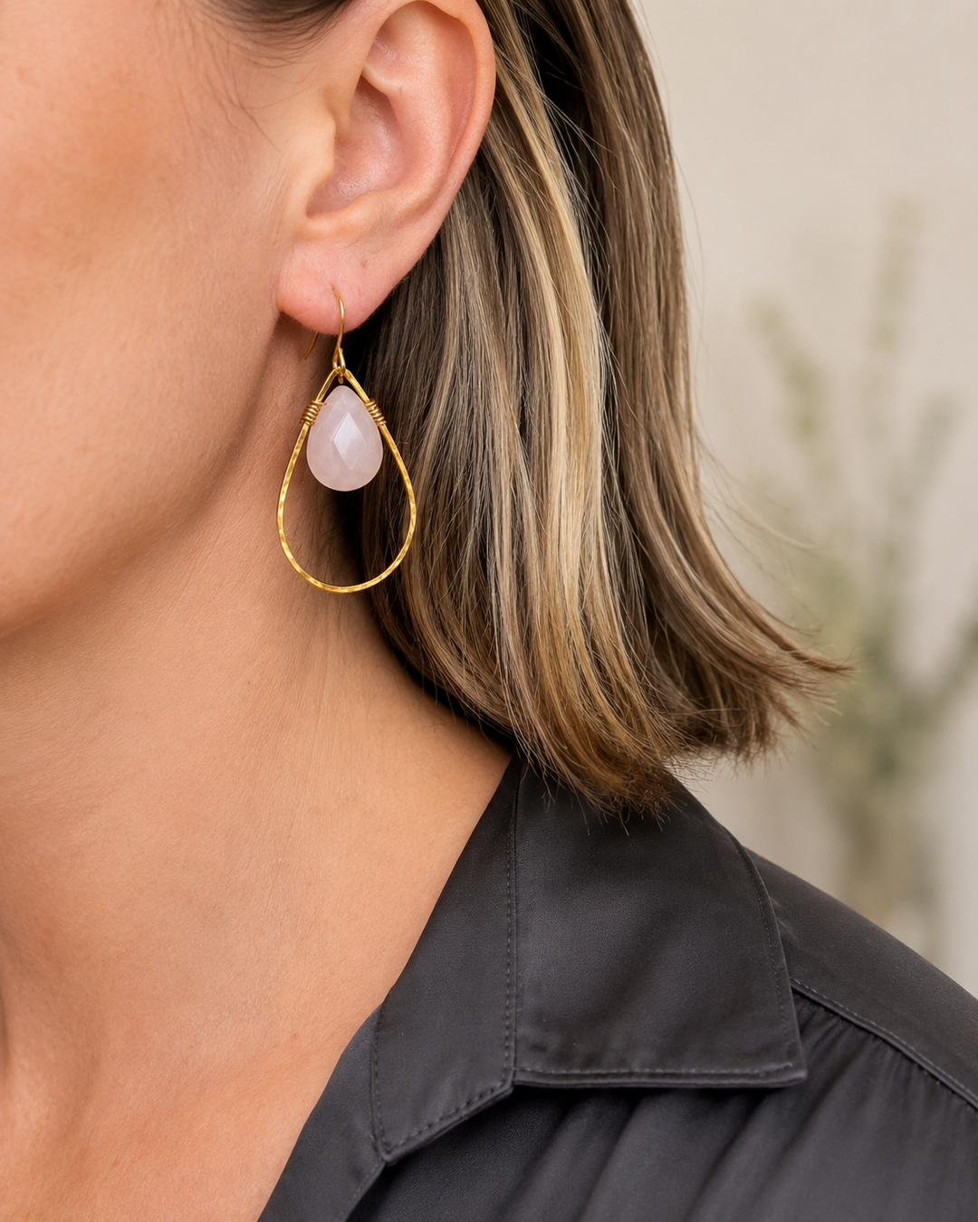 Radiant Teardrop Gemstone Earrings