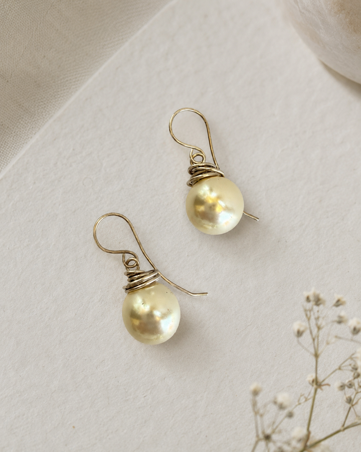 Moonwater Pearl Earrings | Swarovski Crystal Pearls & Sterling Silver