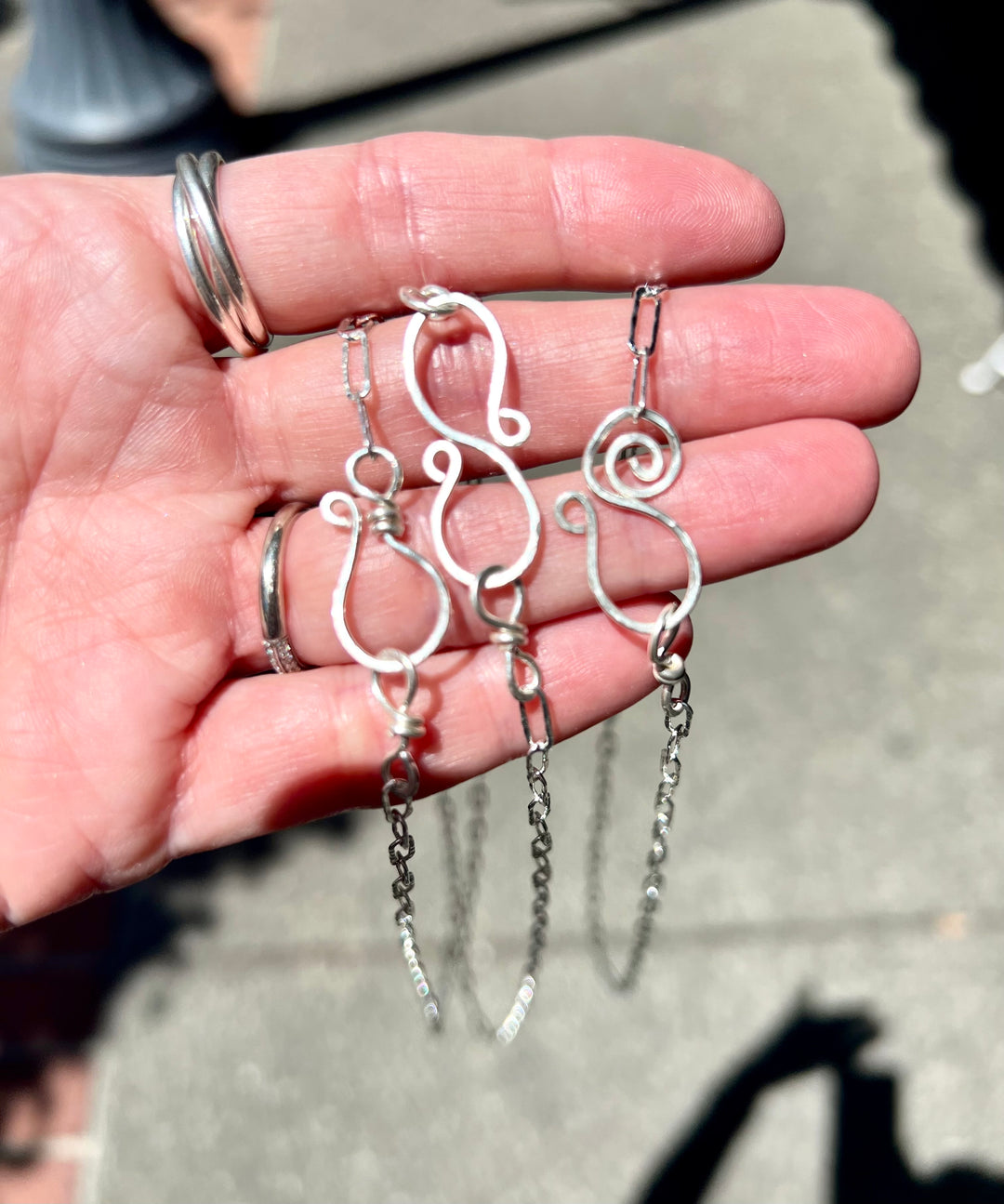 Shimmering Silver Paperclip Necklace    Em'z Blendz Soap Co.