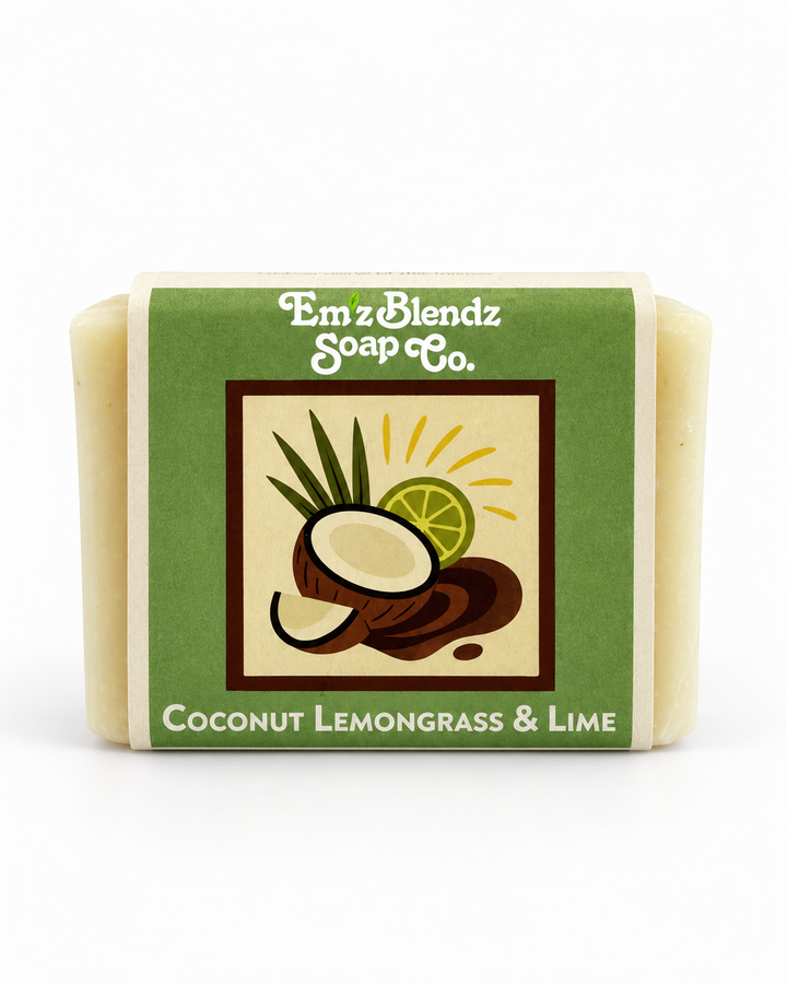 Coconut Lemongrass & Lime Soap Bar Em'z Blendz Soap Co.