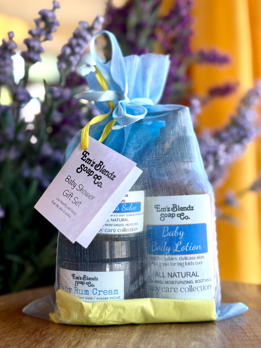 Baby Shower Gift Set - Gentle, Natural Care for Mom & Baby Em'z Blendz Soap Co.