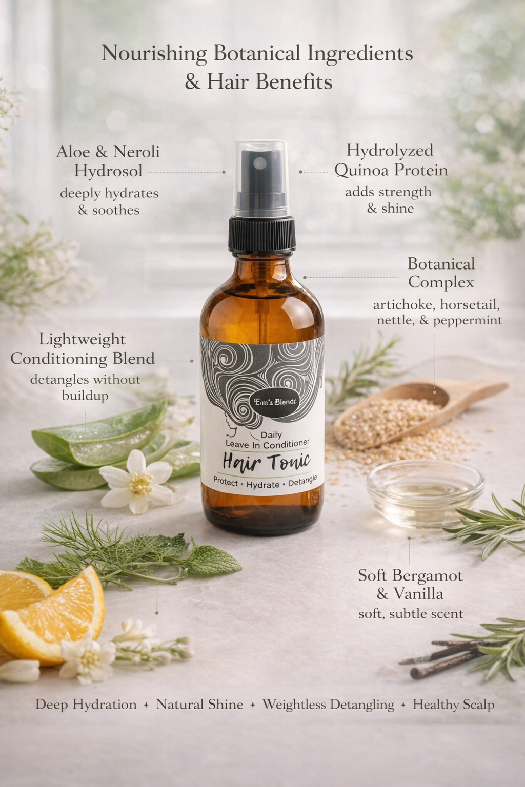Daily Dew | Leave-In Hair Tonic Em'z Blendz Soap Co.
