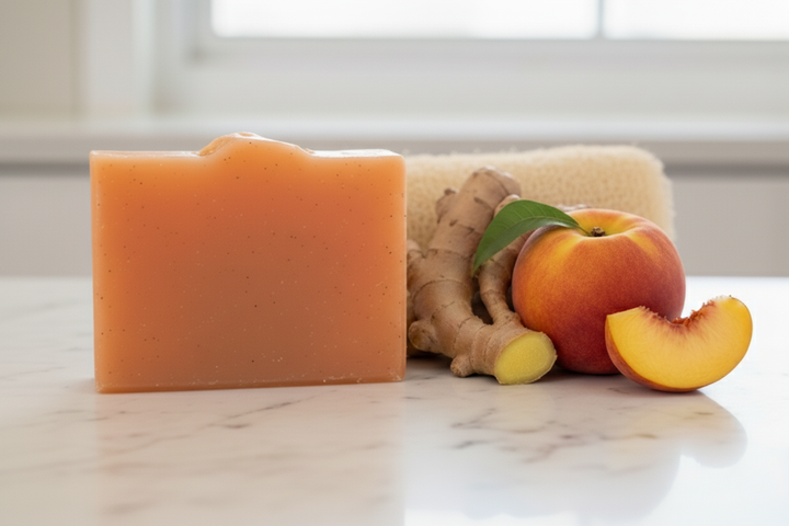 Ginger Peach Loofah Soap Bar