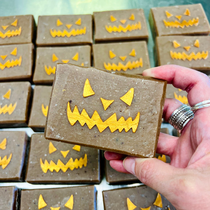 Pumpkin Spice Soap Bar | Festive and Whimsical Cleansing Bar    Em'z Blendz Soap Co.