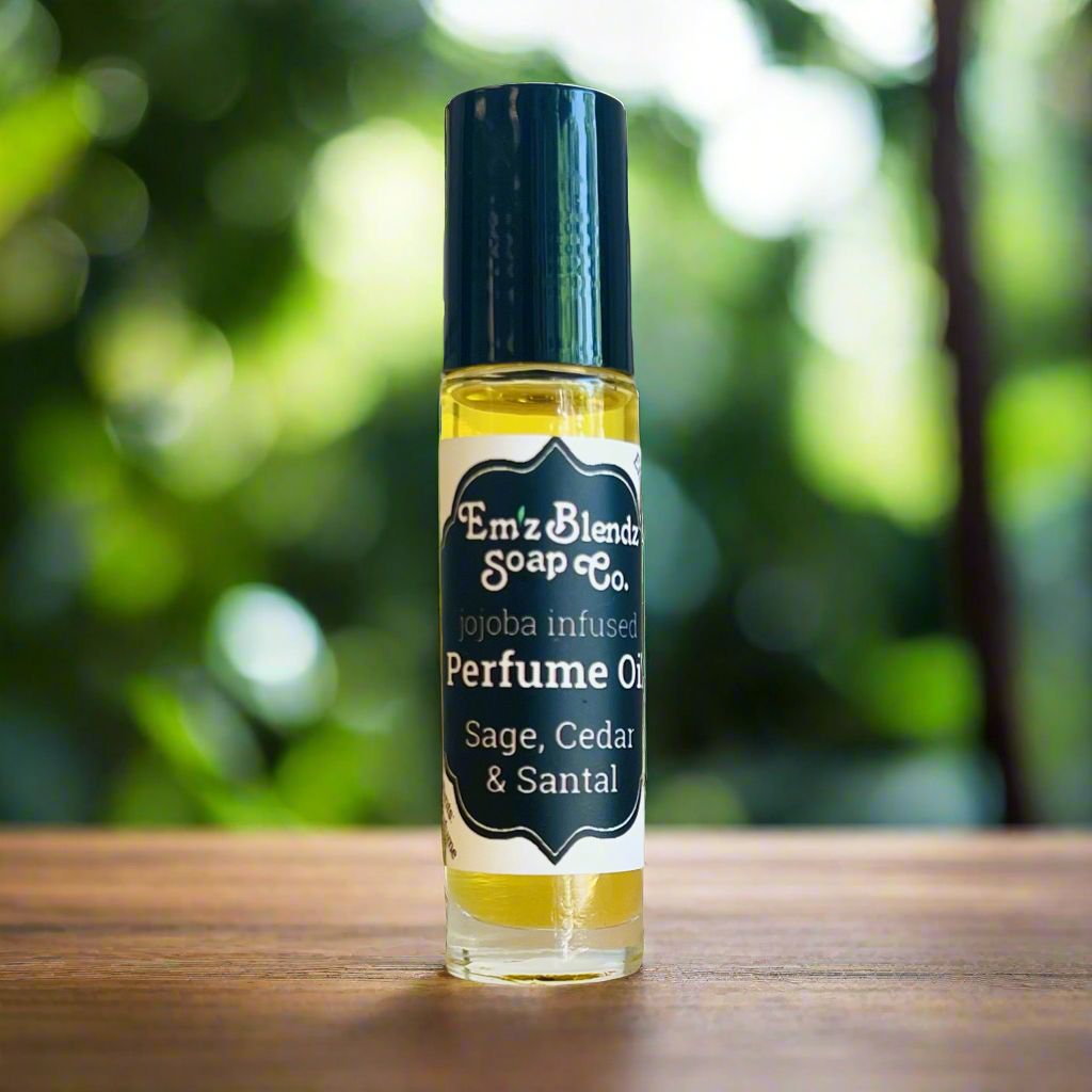 Sage, Cedar & Santal Perfume Oil | Em'z Blendz