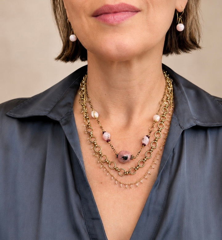 Soft Heart Armor Necklace & Earring Set Em'z Blendz Soap Co.