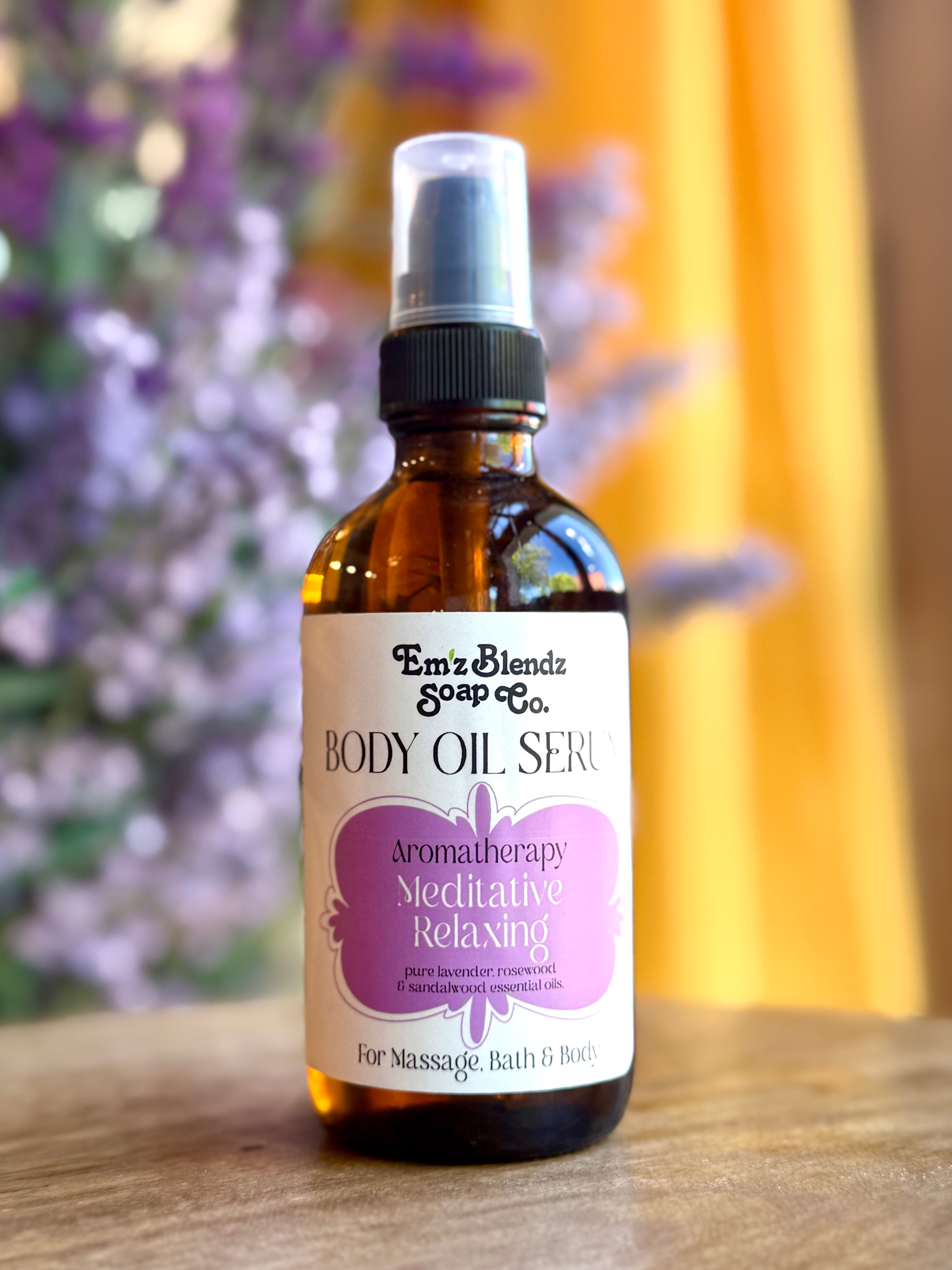 Warming Tension Relief Massage Oil | Organic Body Serum | Em'z Blendz