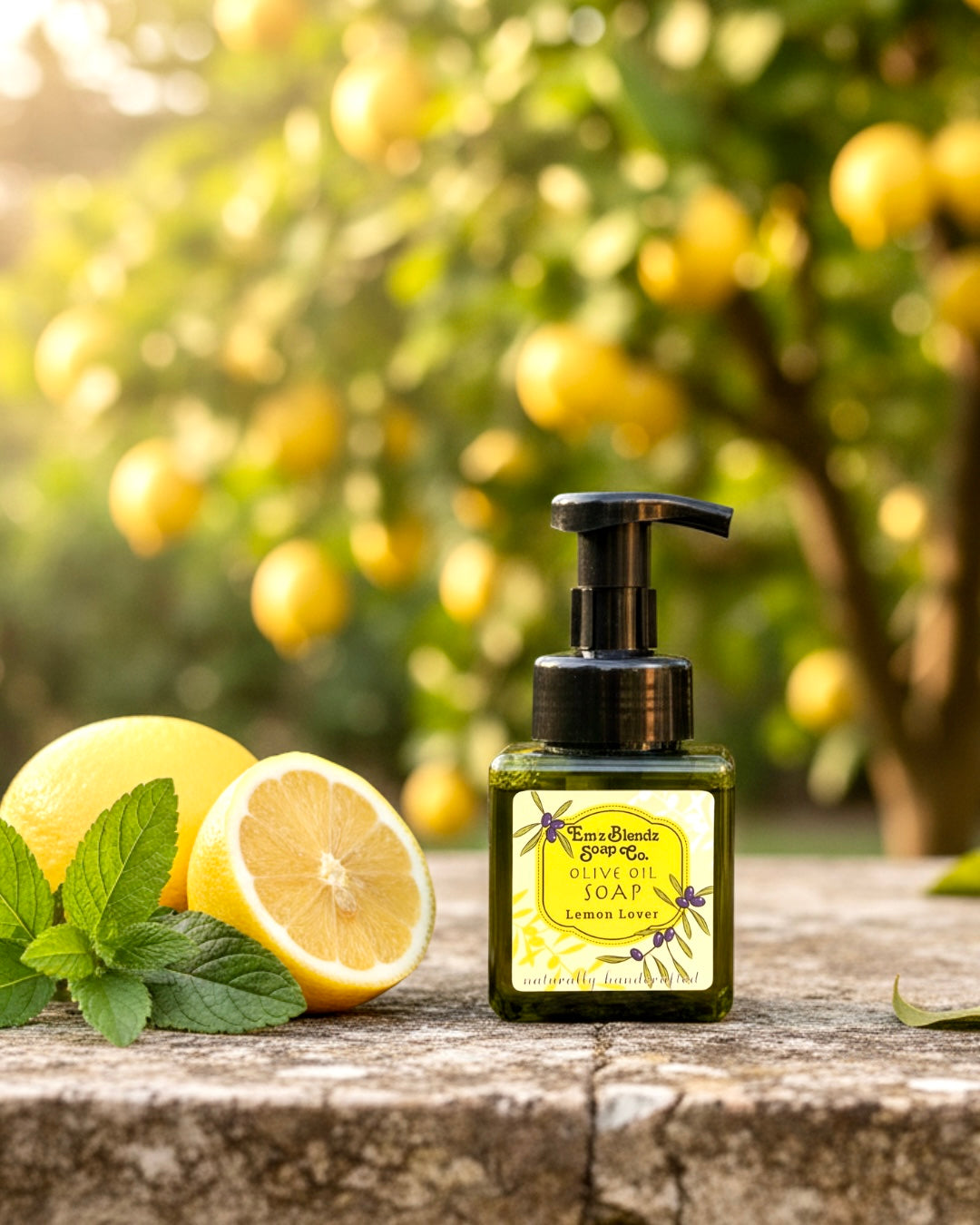 Lemon Lover Foaming Liquid Soap Em'z Blendz Soap Co.