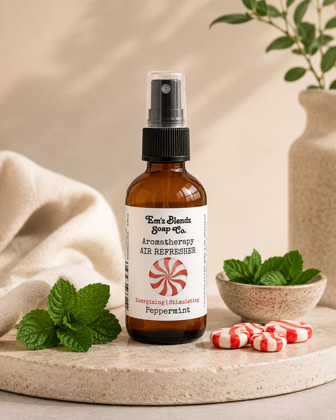 Peppermint | Aromatherapy Air Refresher Em'z Blendz Soap Co.