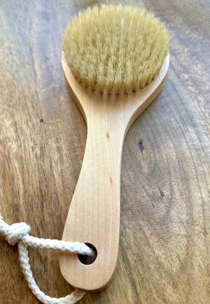 Natural Body Brush | Ultimate Dry and Wet Brushing and Exfoliation Em'z Blendz Soap Co.