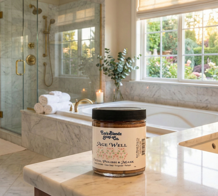 Age Well | Facial Sugar Polish & Mask Em'z Blendz Soap Co.