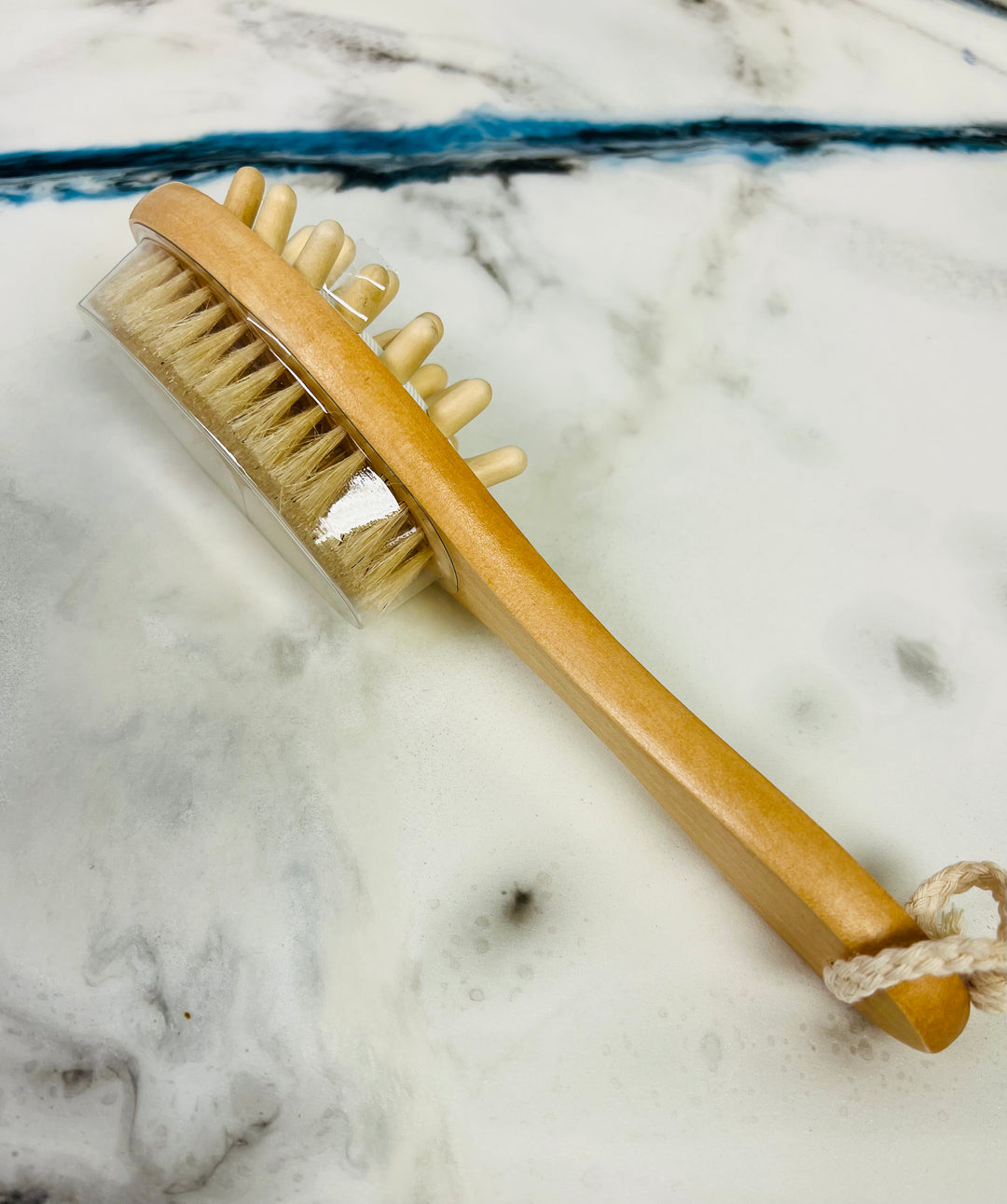 Natural Body Massage Brush | Ultimate Dry and Wet Brushing and Exfoliation    Em'z Blendz Soap Co.