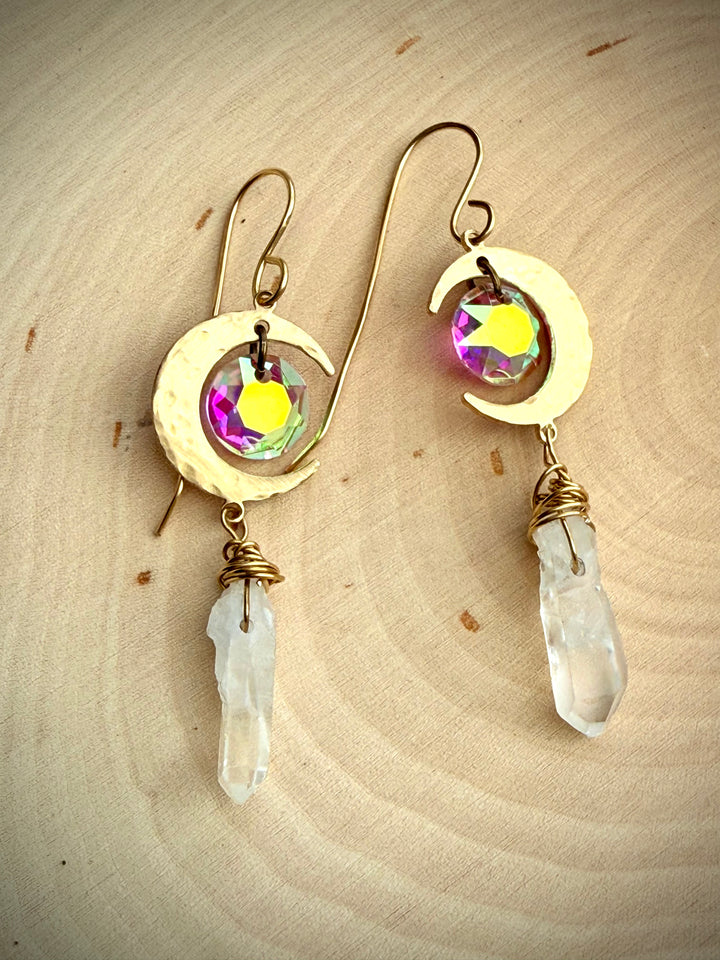 Mystic Moon Quartz Earrings Em'z Blendz Soap Co.