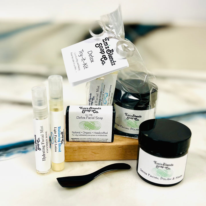 Detox Facial Blemish Care Kit | Try it Kit    Em'z Blendz Soap Co.