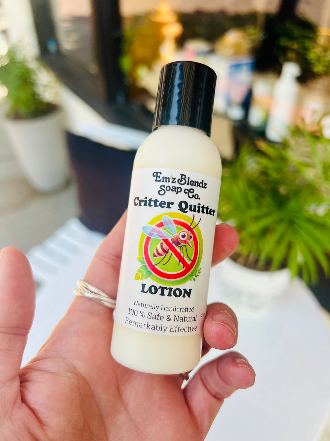 Critter Quitter: All Natural Bug Lotion | Insect, Bug, Mosquito Repellent    Em'z Blendz Soap Co.