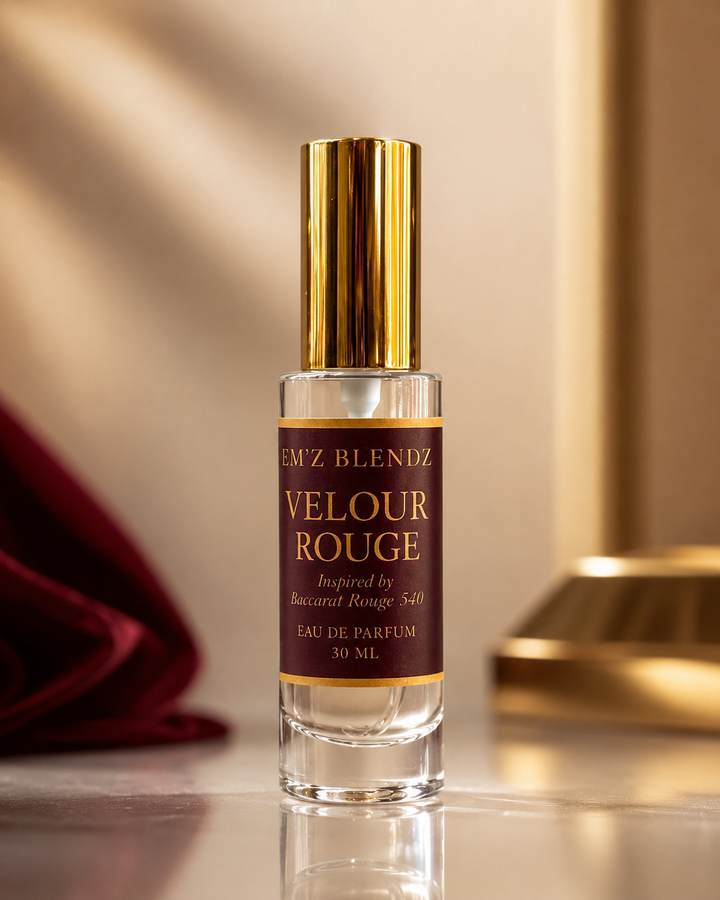 Velour Rouge | Eau de Parfum | Inspired by Baccarat Rouge 540 Em'z Blendz Soap Co.