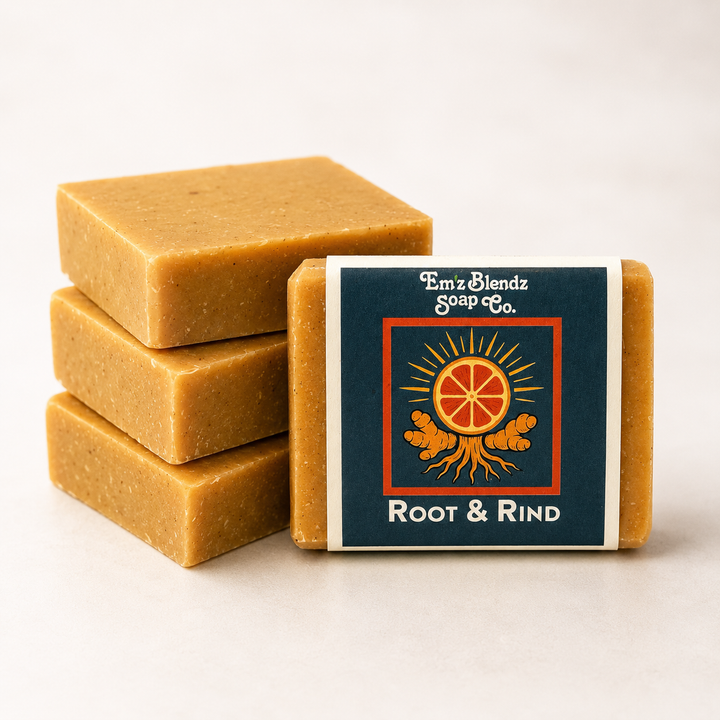 Root and Rind | Turmeric + Citrus Soap Bar Em'z Blendz Soap Co.