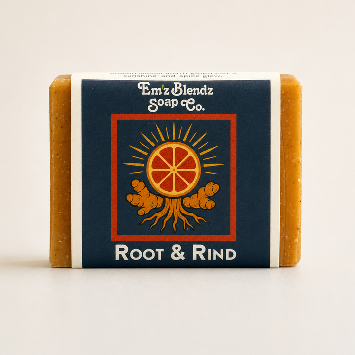 Root and Rind | Turmeric + Citrus Soap Bar Em'z Blendz Soap Co.