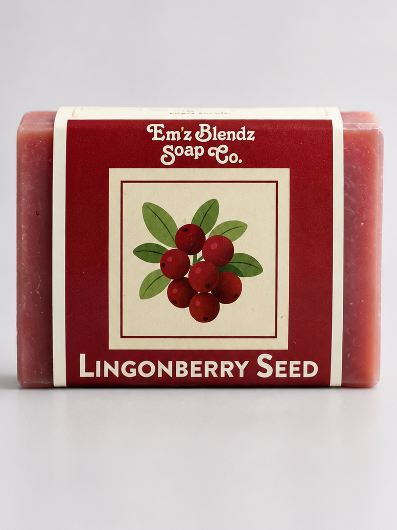 Lingonberry Seed Soap Bar Em'z Blendz Soap Co.