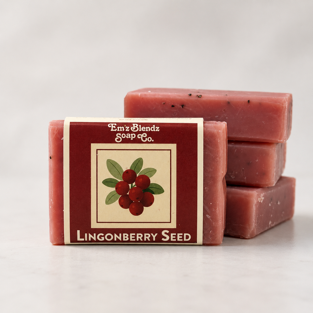 Lingonberry Seed Soap Bar Em'z Blendz Soap Co.