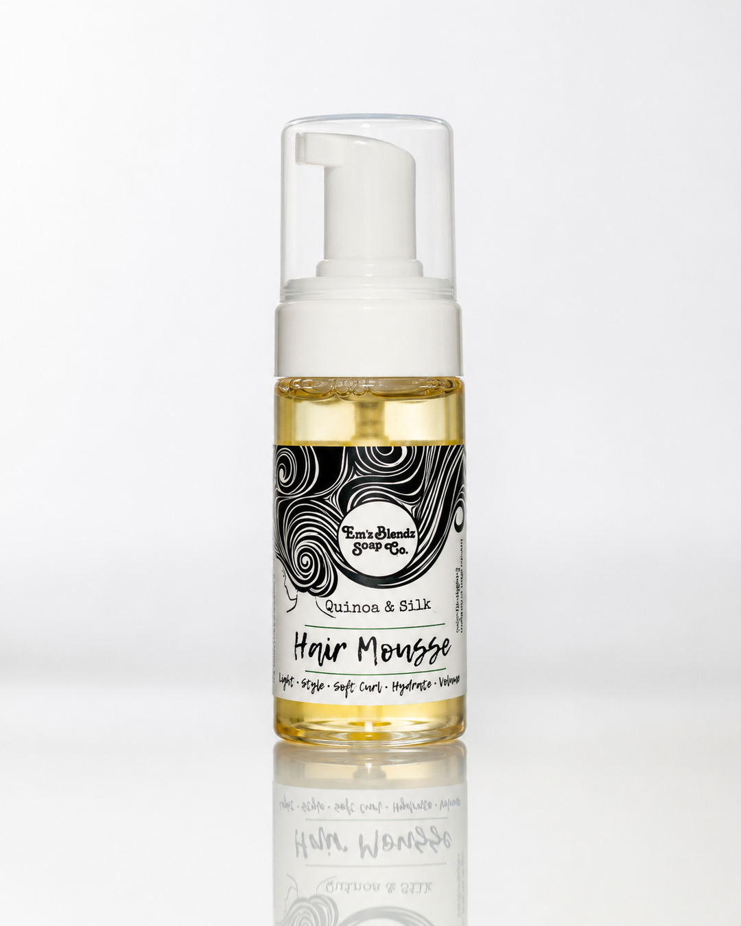 Quinoa & Silk Natural Hair Mousse Em'z Blendz Soap Co.