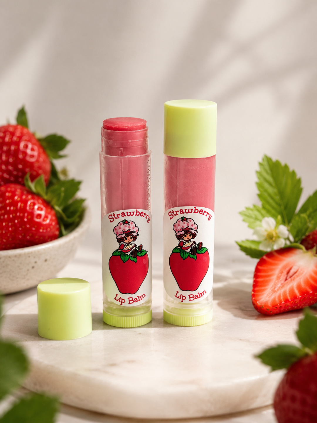 Natural Strawberry Tinted Lip Balm Em'z Blendz Soap Co.