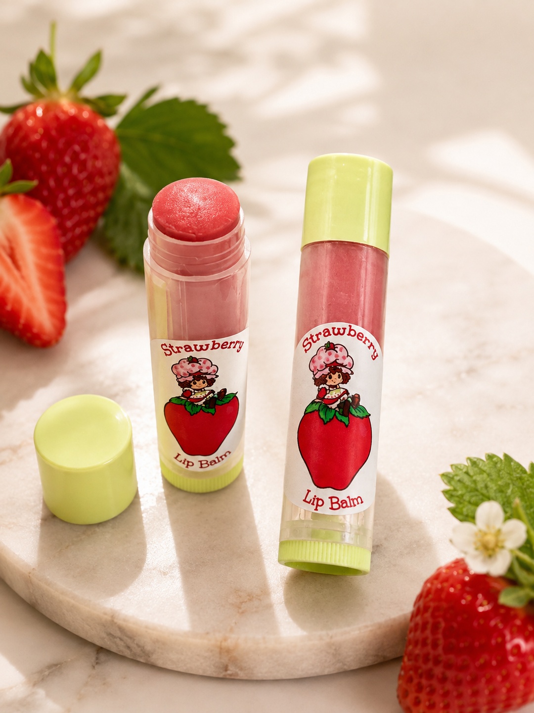Natural Strawberry Tinted Lip Balm Em'z Blendz Soap Co.