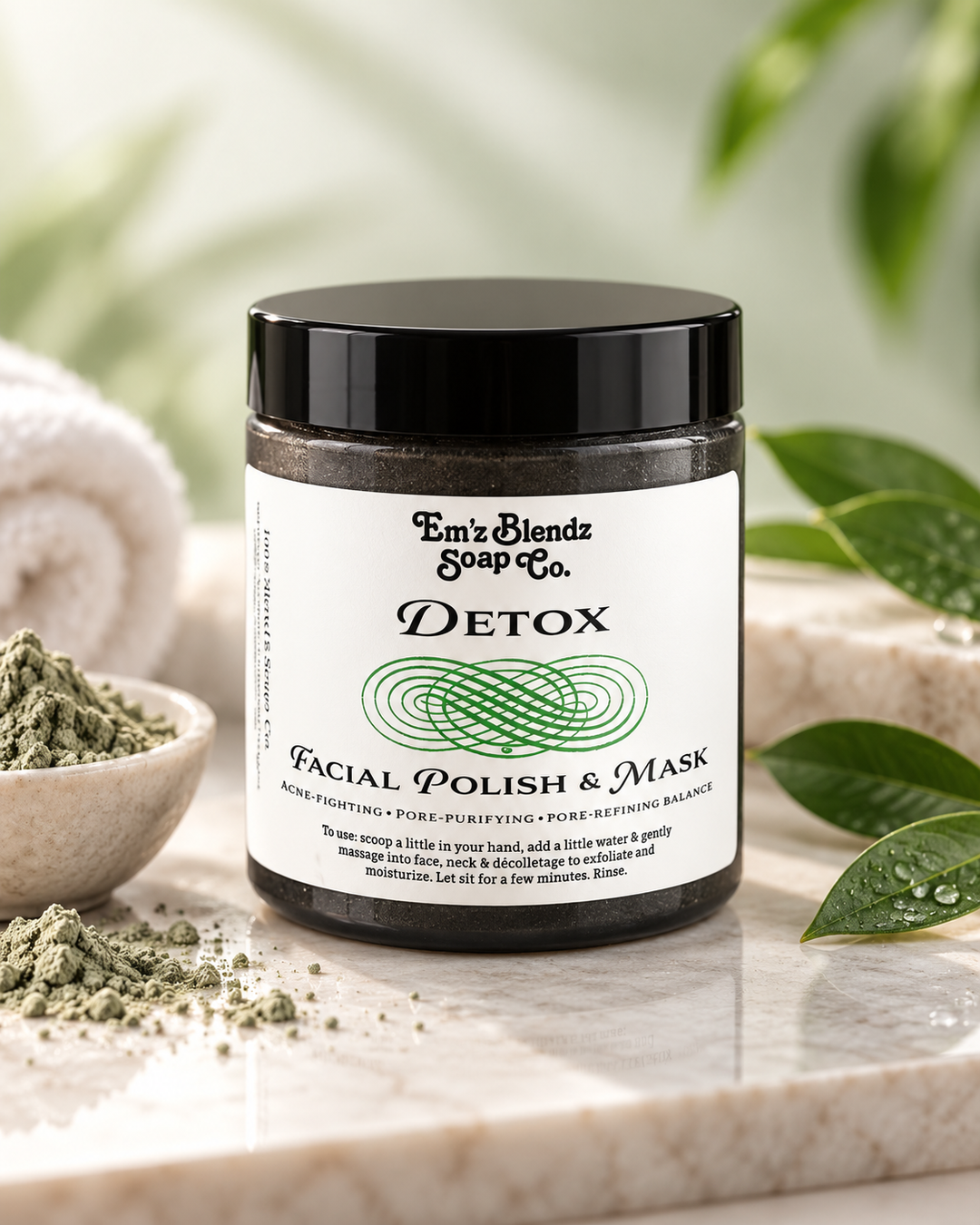 Detox Facial Polish & Mask | Deep Cleansing & Exfoliating Treatment Em'z Blendz Soap Co.